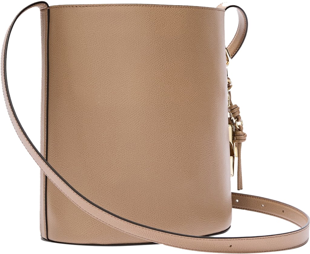 Furla Furla roxie s leather bucket bag, toffe color Bruin