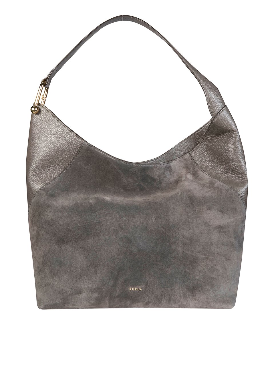 Furla Grey Furla Lara L Hobo Bag Grijs