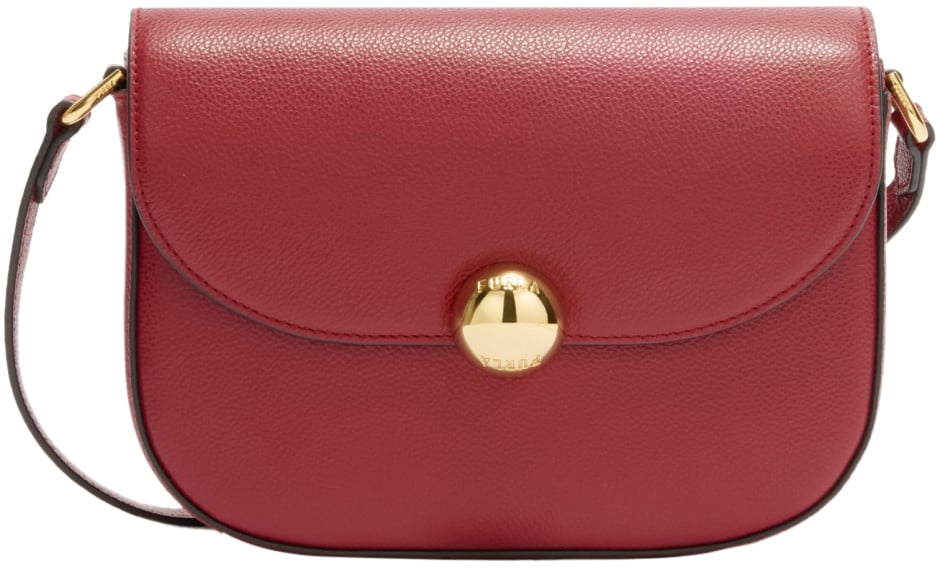 Furla Furla moonlight s crossbody bag in cherry leather Rood