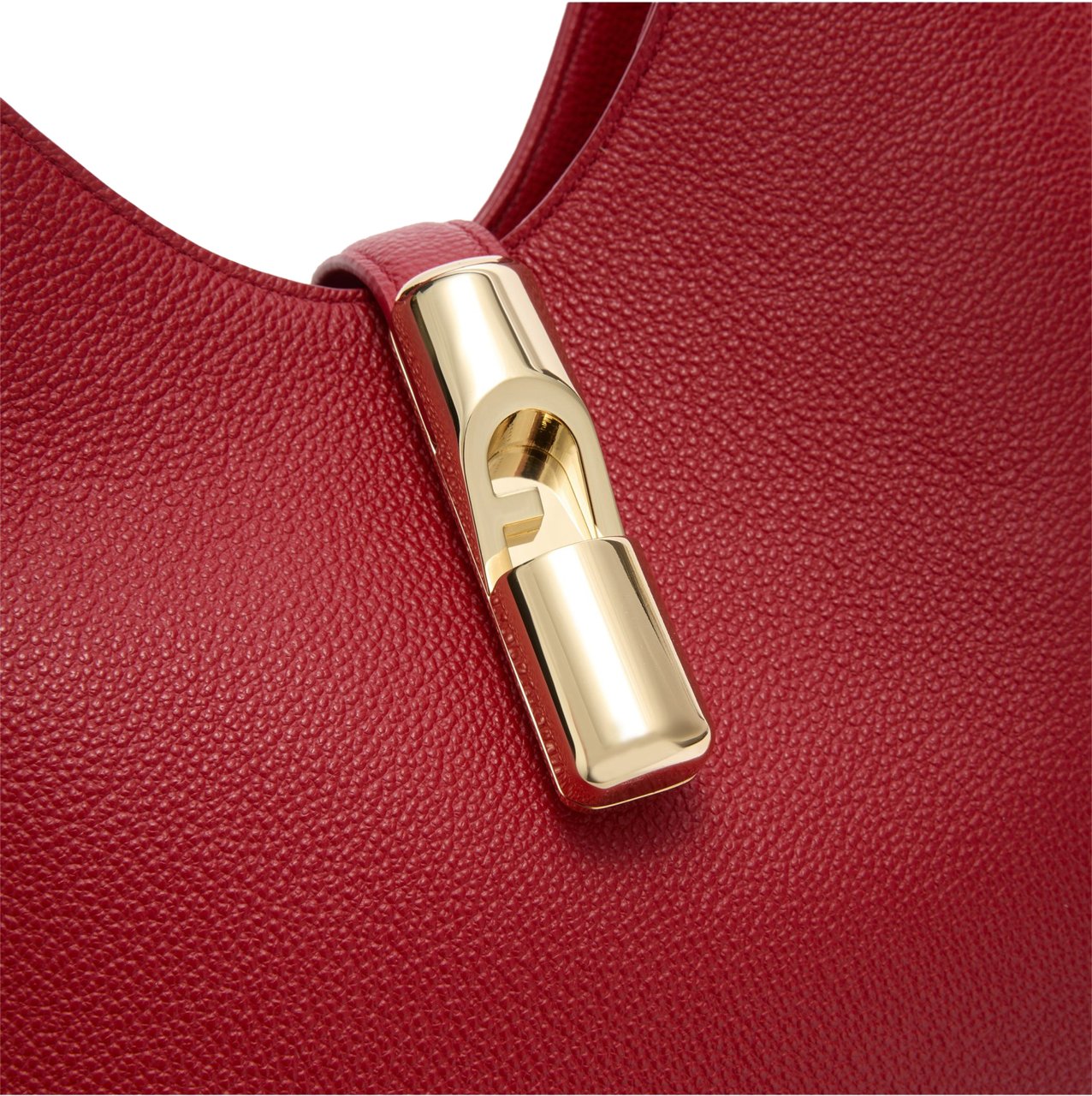 Furla Furla red leather hobo goccia s bag Rood