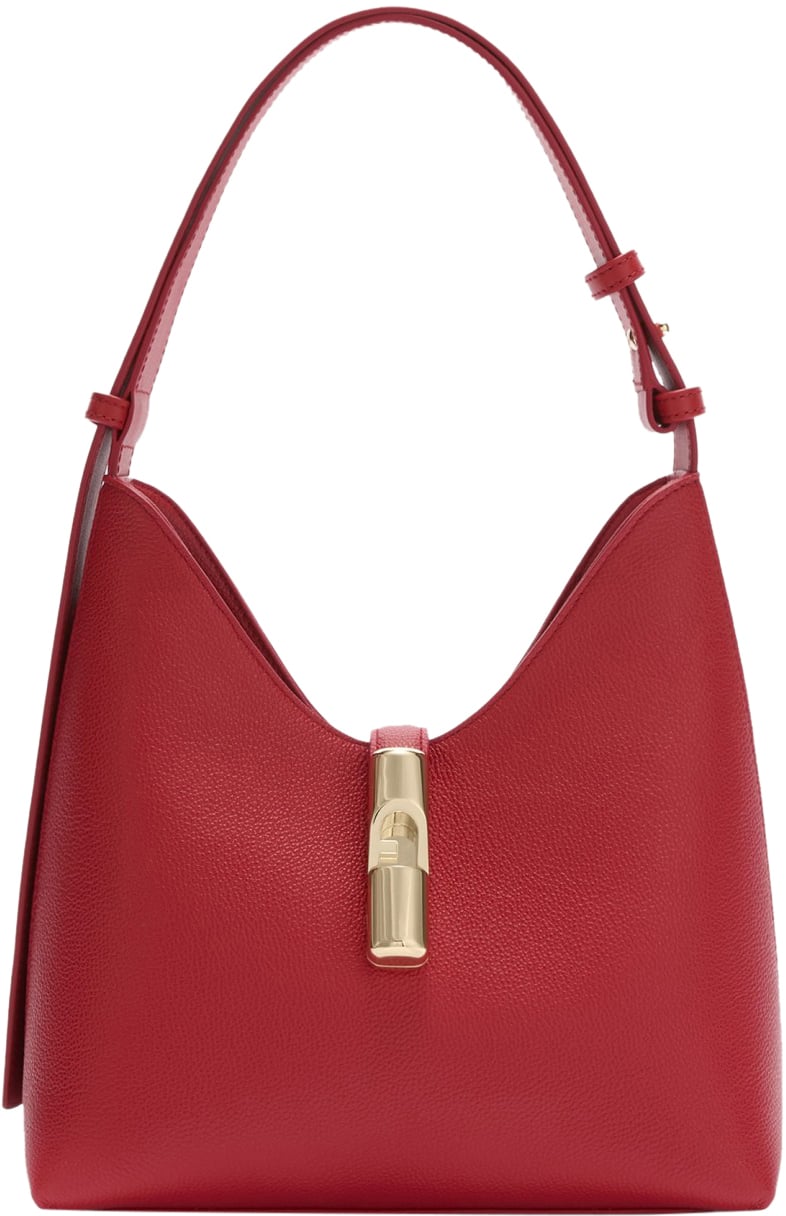 Furla Furla red leather hobo goccia s bag Rood