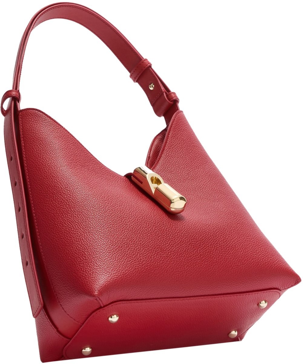Furla Furla red leather hobo goccia s bag Rood