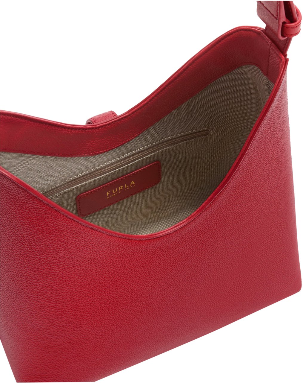Furla Furla red leather hobo goccia s bag Rood