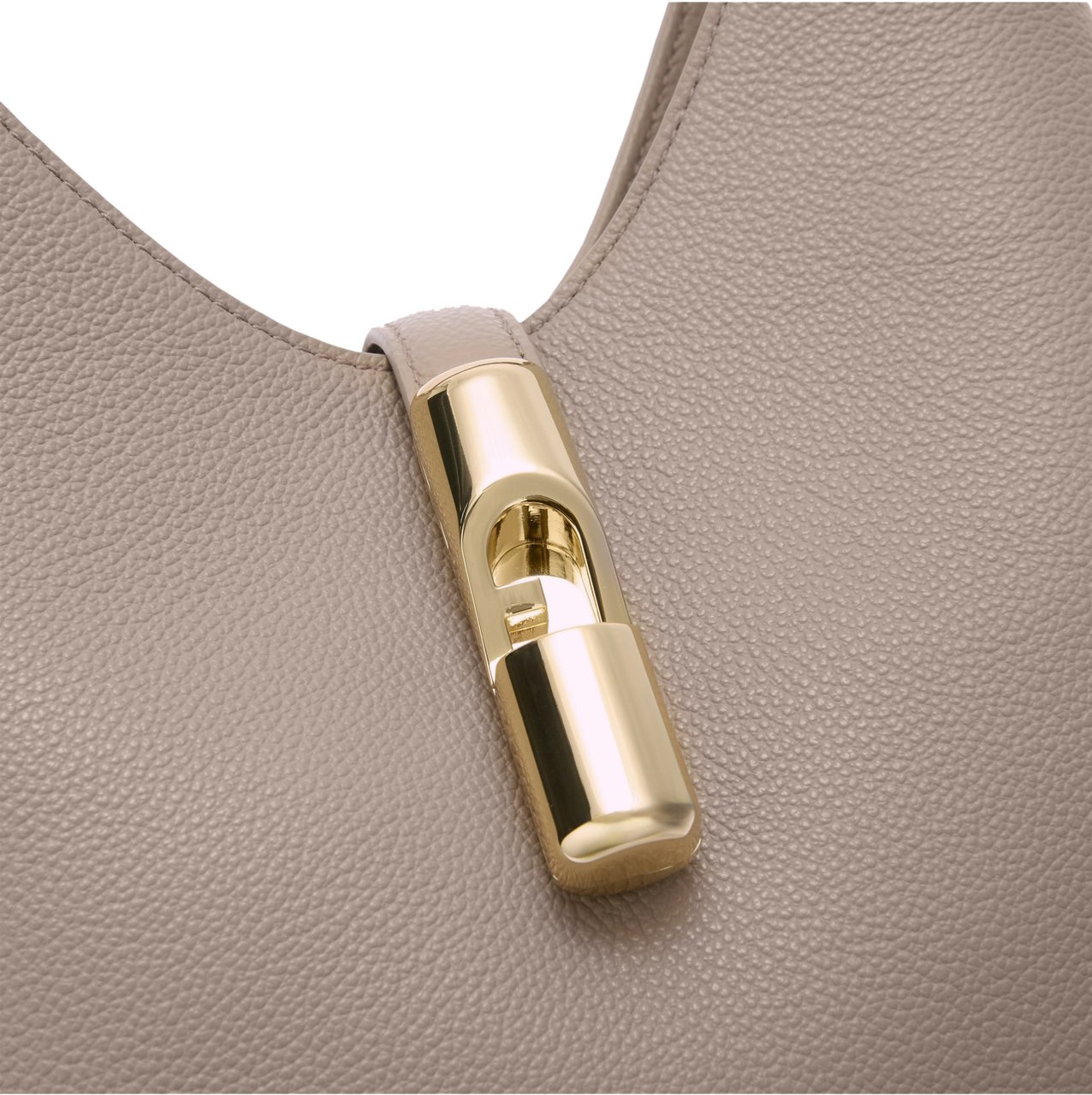 Furla Furla hobo bag goccia s in linen color leather Neutraal