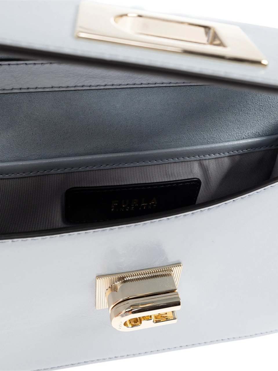 Furla Glossy 1927 Mini Leather Structured Bag Wit
