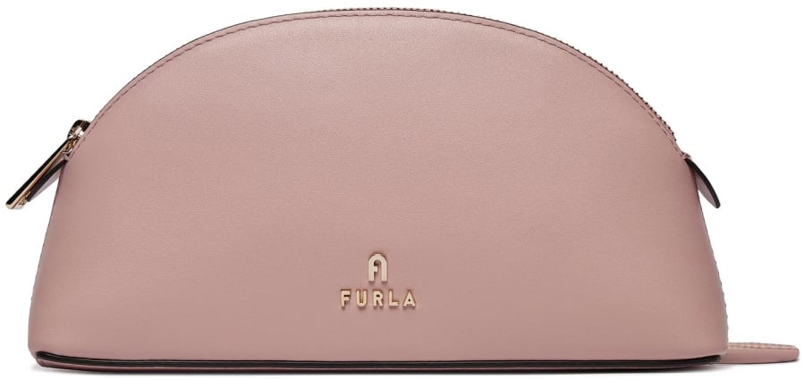 Furla Camelia Logo Plaque Mini Crossbody Bag Roze