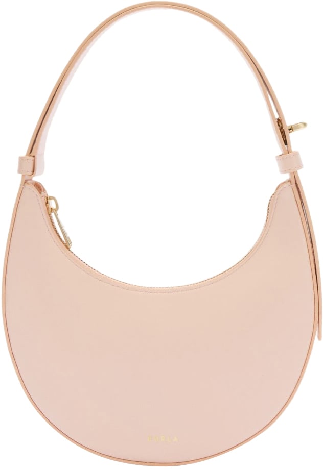 Furla Furla delizia mini leather hobo bag, pink Roze