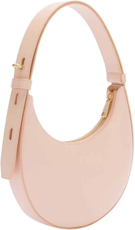 Furla Furla delizia mini leather hobo bag, pink Roze