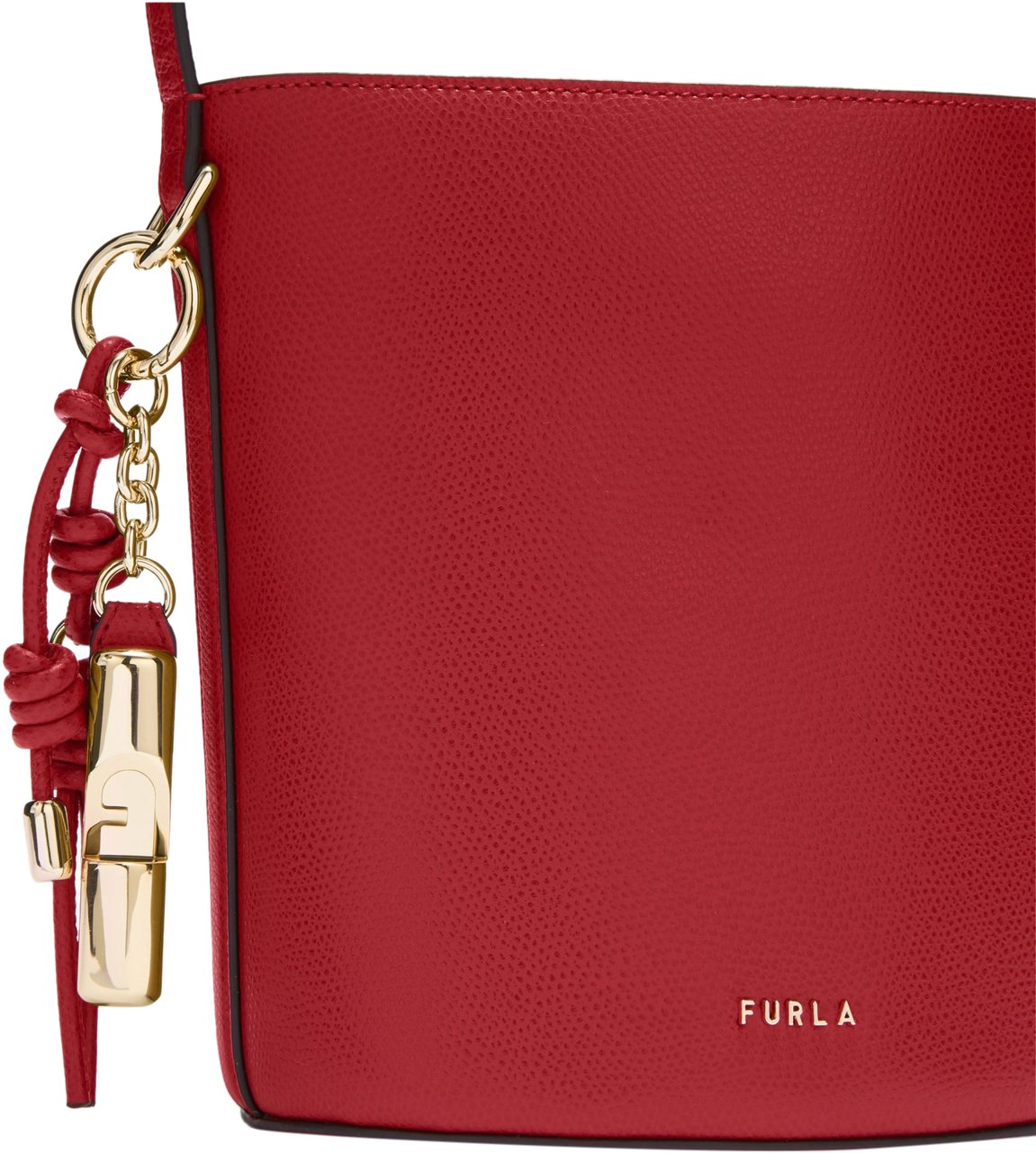 Furla Furla roxie mini leather bucket bag, red Rood