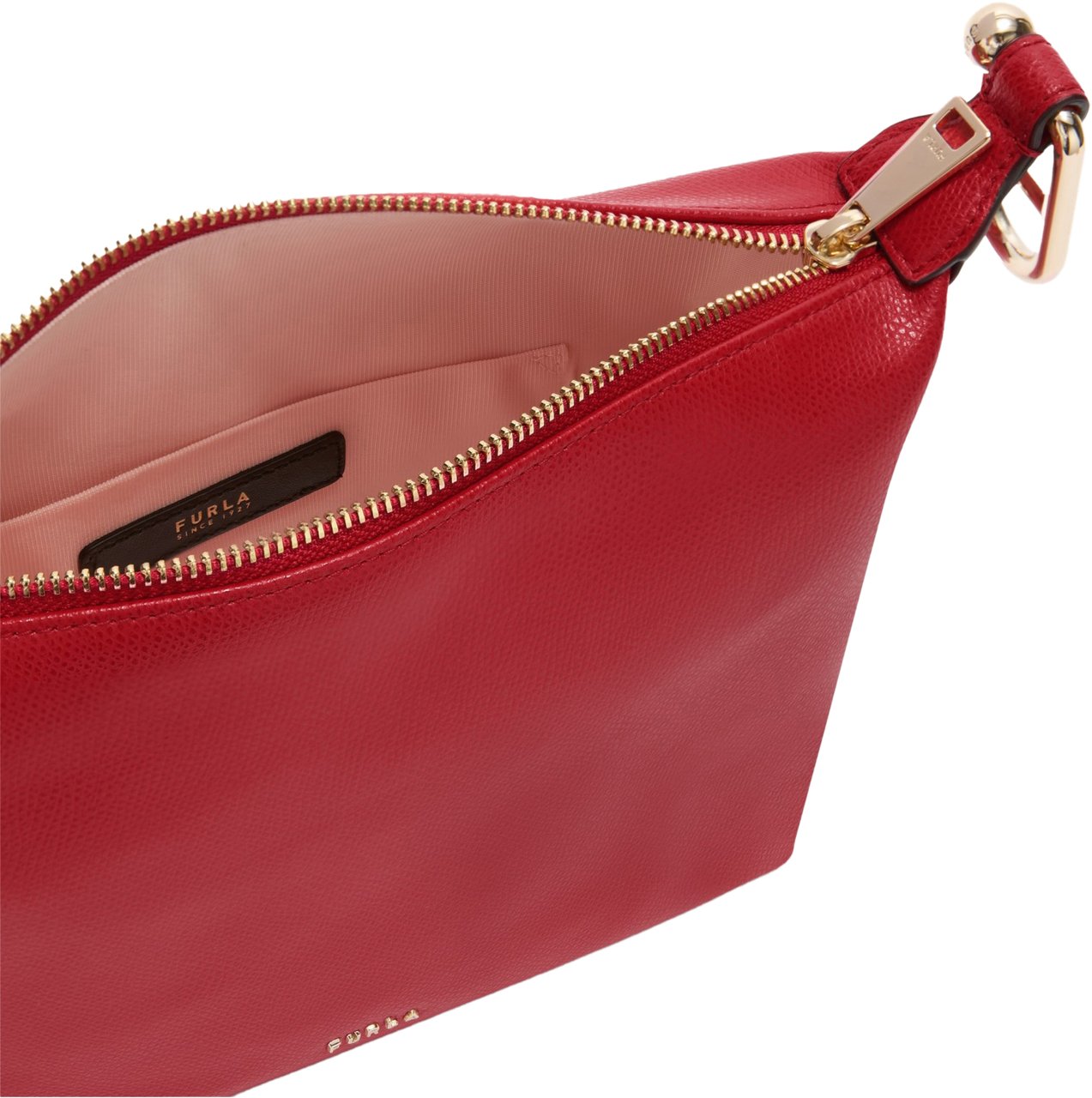 Furla Furla tonie mini hobo bag in red leather Rood