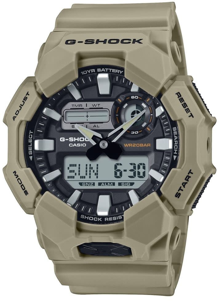 G-Shock G Shock Horloge GA-010-5AER Analoog Digitaal Groen Beige Beige
