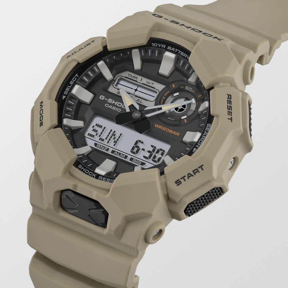 G-Shock G Shock Horloge GA-010-5AER Analoog Digitaal Groen Beige Beige