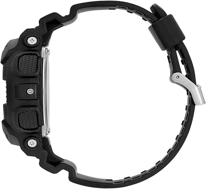 G-Shock G Shock Horloge GA-100WD-1AER Analoog Digitaal Zwart met Witte Wijzerplaat Zwart