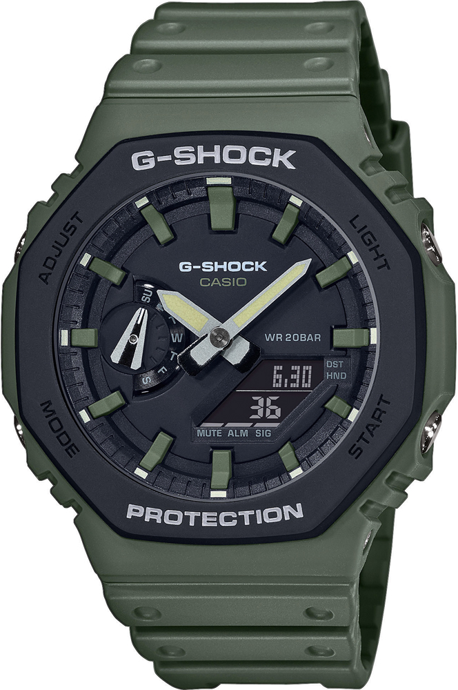 G-Shock G-Shock Horloge GA-2110SU-3AER Quartz Groen met Zwart Divers