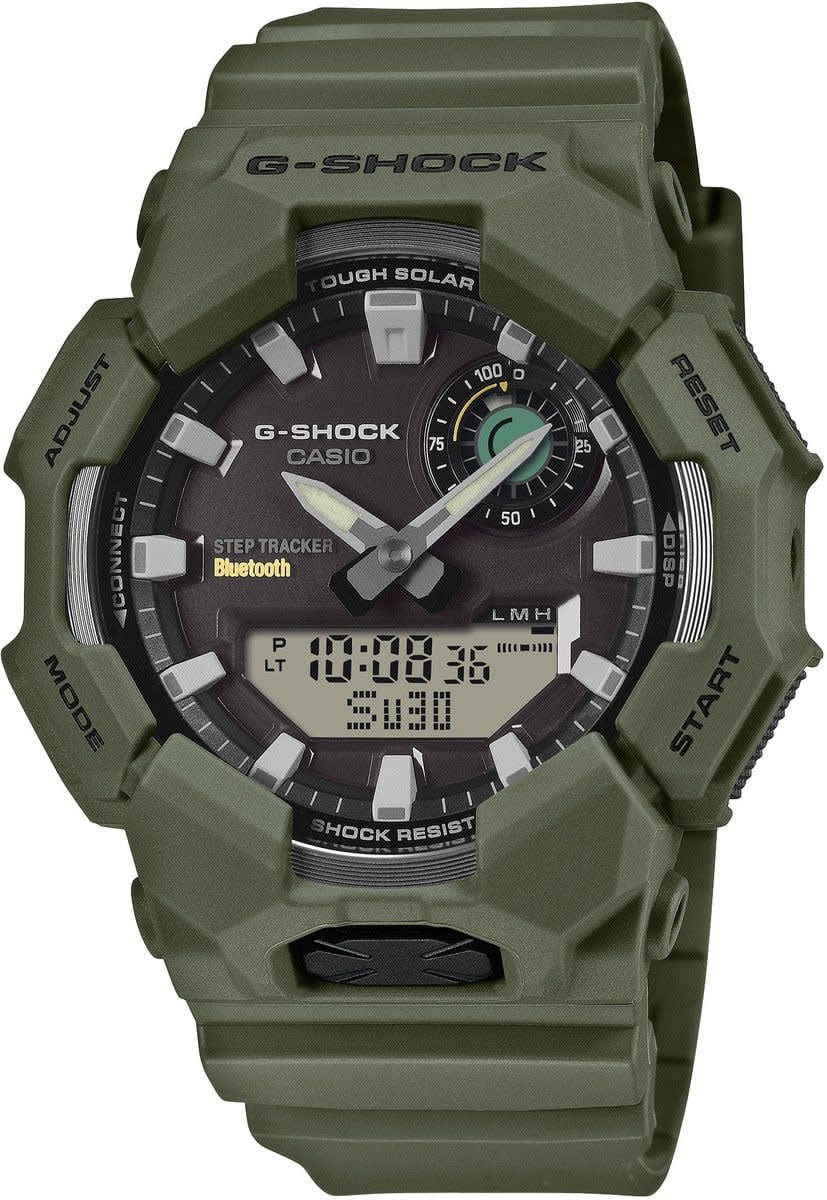 G-Shock Casio G-Shock Horloge GA-B010-3AER Digitaal Analoog Zwarte Wijzerplaat 53mm met Groene Band Waterdichtheid 200meter Donkergroen