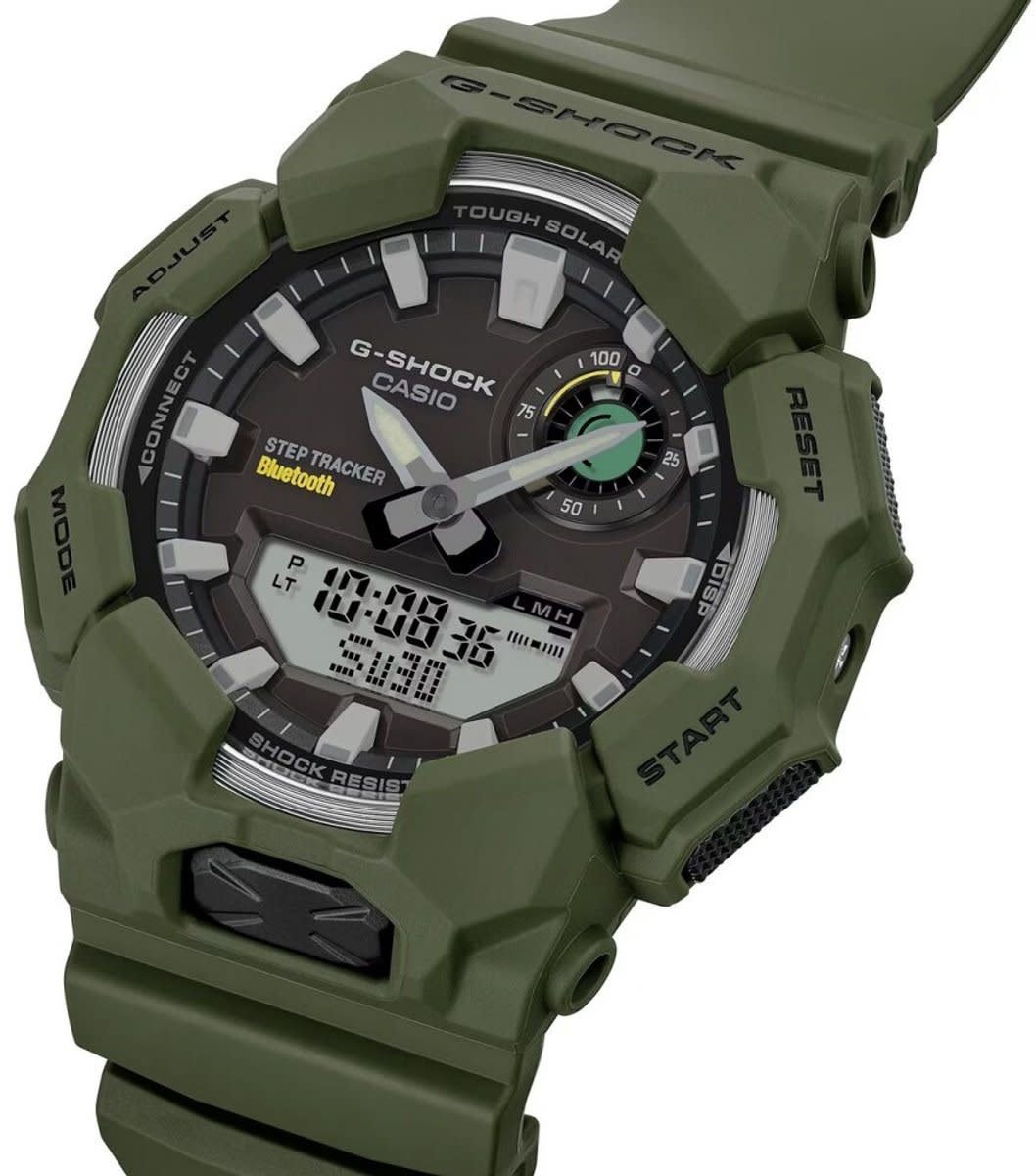 G-Shock Casio G-Shock Horloge GA-B010-3AER Digitaal Analoog Zwarte Wijzerplaat 53mm met Groene Band Waterdichtheid 200meter Donkergroen