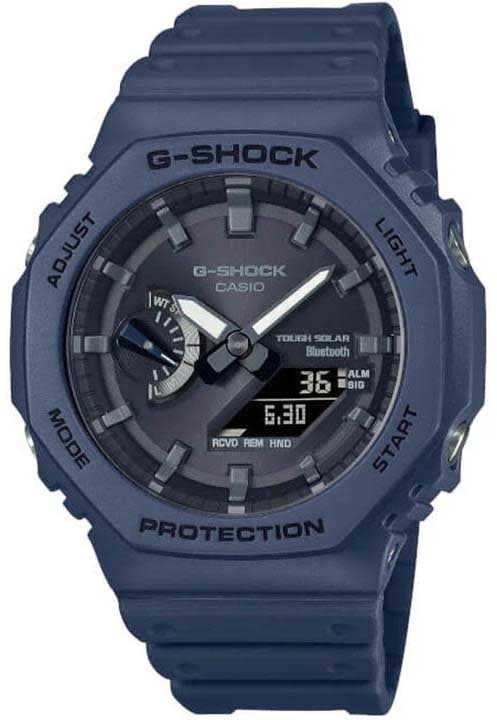 G-Shock G-Shock Horloge GA-B2100-2AER Analoog Digitaal Quartz Blauw Divers