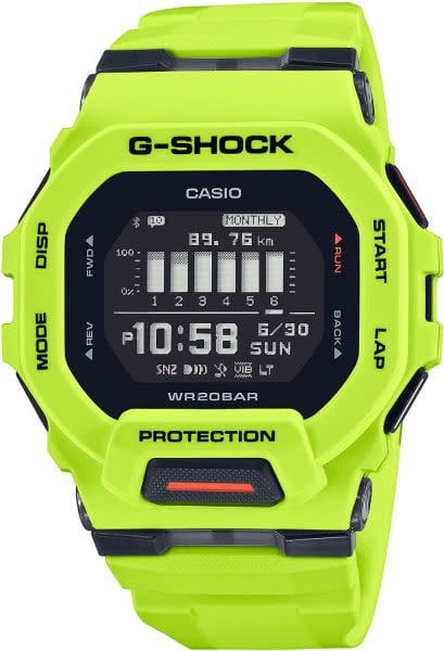 G-Shock Casio G-Shock GBD-200-9ER Digitaal Kunstof in Signaal Kleur Geel Geel