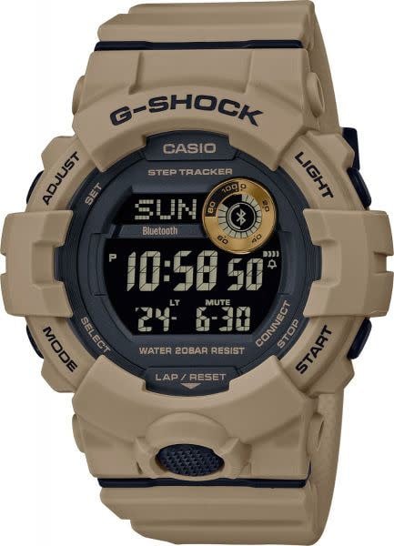 G-Shock G Shock Horloge GBD-800UC-5ER Digitaal Quartz Beige Divers