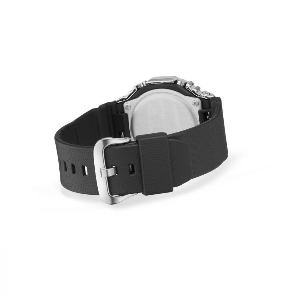 G-Shock Casio G-shock Horloge GBM-2100A-1A2ER Staal met zwarte band en blauwe wijzerplaat Lichtblauw