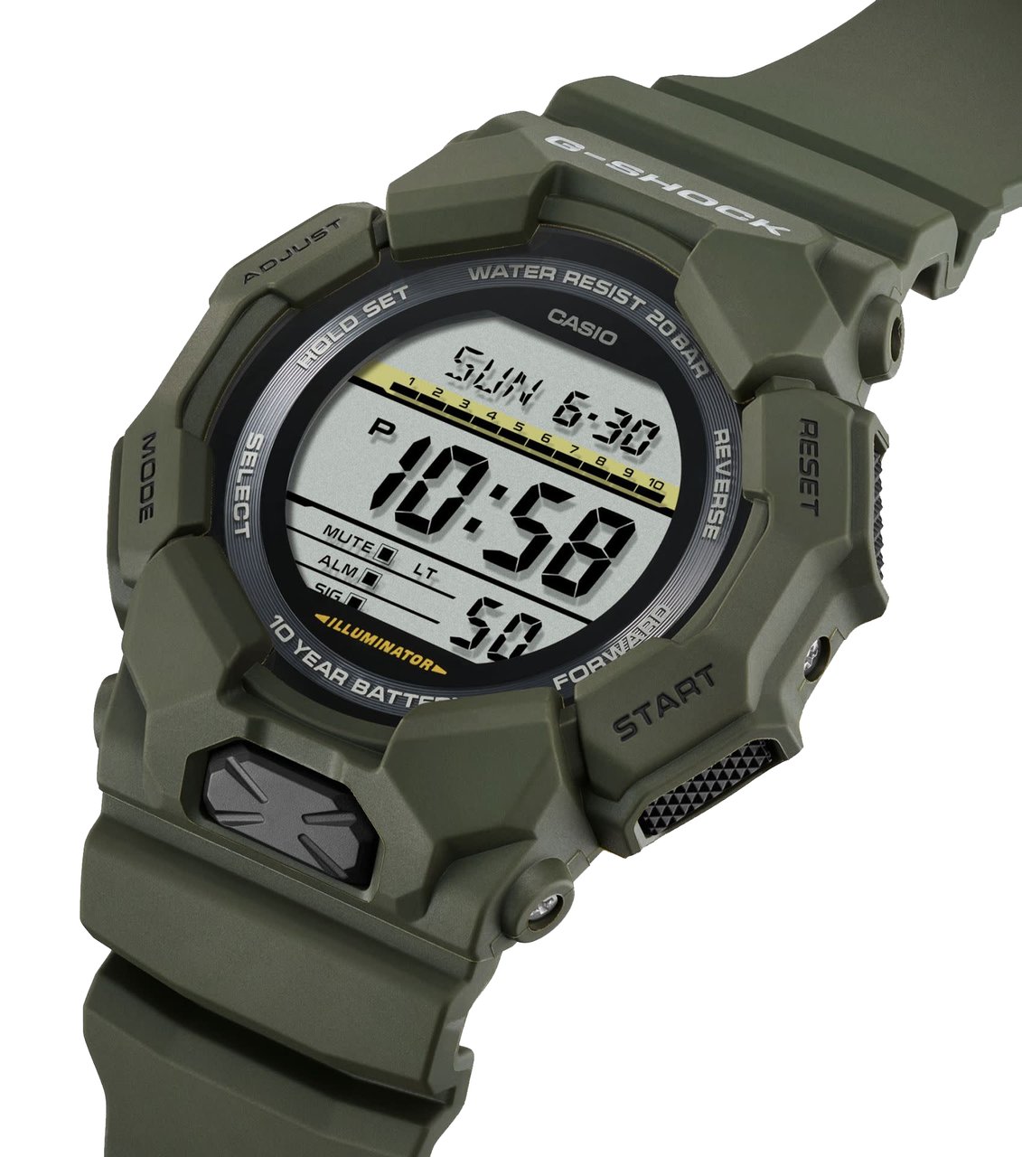 G-Shock Casio G Shock Horloge GD-010-3ER Digitaal Groen 200m Waterdicht Divers