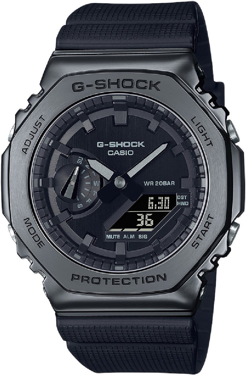 G-Shock Horloge GM-2100BB-1AER Analoog Digitaal Gun Metal Zwart