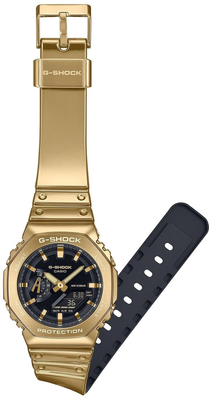 G-Shock G Shock Horloge GM-2100YMG-9AER Analoog Digitaal Fine Metallic Goudkleurig Goud