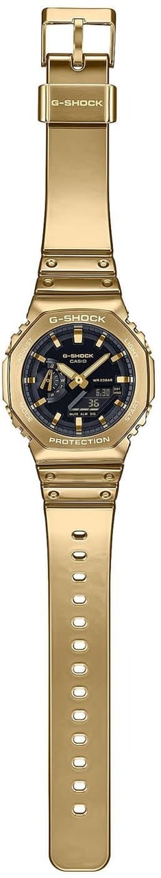 G-Shock G Shock Horloge GM-2100YMG-9AER Analoog Digitaal Fine Metallic Goudkleurig Goud