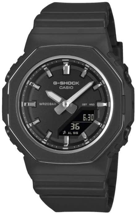 G-Shock Casio G-Shock Horloge GMA-P2110-1AER Staal Wijzerplaat 40mm met Kunststofband Waterdichtheid 20m Zwart