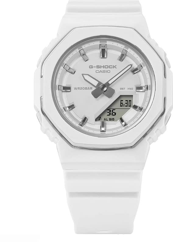 G-Shock Casio G-Shock Horloge GMA-P2110-7AER Staal Wijzerplaat 40mm met Kunststofband Waterdichtheid 20m Wit