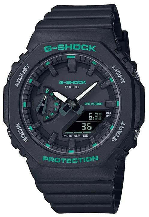 G-Shock Casio G-Shock Horloge GMA-s2100GA-1AER Analoog Digitaal Zwart met Groen Divers