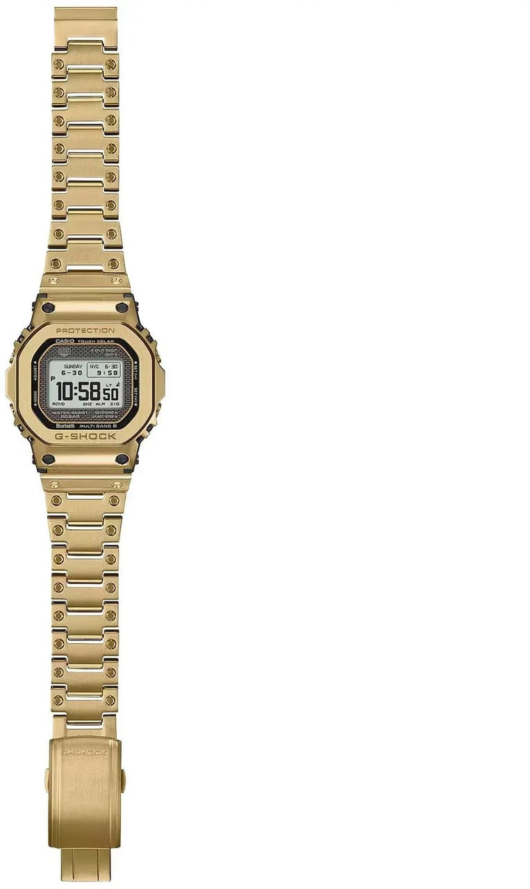 G-Shock G-Shock Horloge GMW-BZ5000GD-9ER 5000 Serie Full Metal met Geelgouden Plating Digitaal Goud