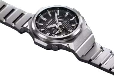 G-Shock Casio G-Shock Horloge GST-B1000D-1AER Staal Solar Bluetooth 200m Waterdicht met Zwarte Wijzerplaat 44mm Zilver