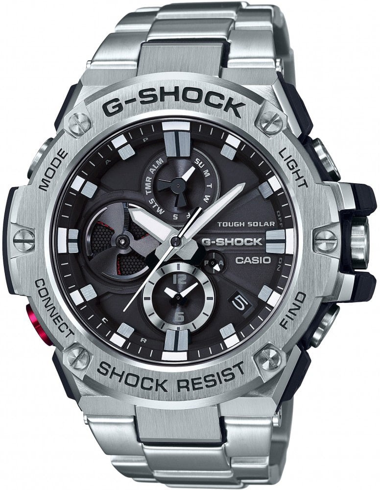 G-Shock CASIO G-Shock GST-B100D-1AER Horloge Staal Chrono Solar Zilver