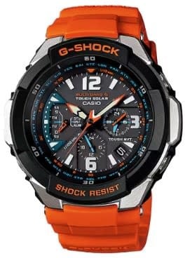 G-Shock Casio G-Shock Horloge GW-3000M-4AER Gravitymaster Staal Analoog Solar Waterdichtheid 200 m Oranje Rubberen Band  52mm Oranje