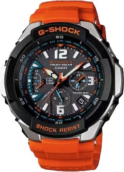 G-Shock Casio G-Shock Horloge GW-3000M-4AER Gravitymaster Staal Analoog Solar Waterdichtheid 200 m Oranje Rubberen Band  52mm Oranje