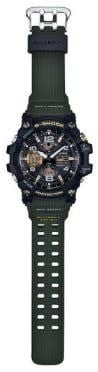 G-Shock Casio G-Shock Horloge GWG-100-1A3ER Mudmaster Solar Radio Controlled Analoog Digitaal Zwart Groen 54mm Zwart