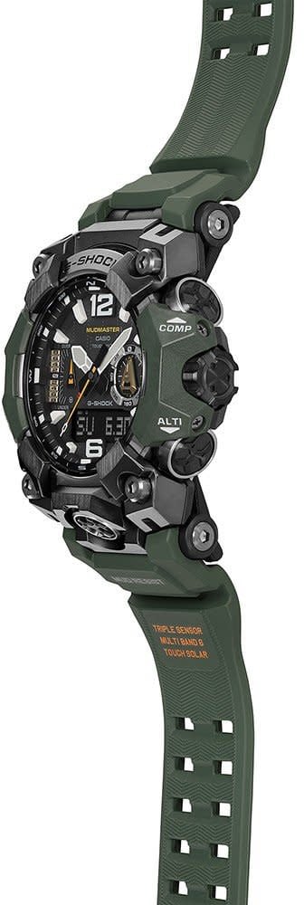 G-Shock CASIO G-Shock GWG-B1000-3AER Mudmaster Solar Staal met Groene Horlogeband Divers