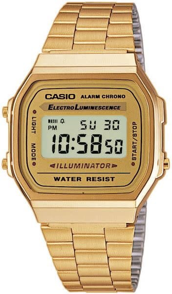 G-Shock Casio A168WG-9EF horloge unisex digitaal goldplated Goud