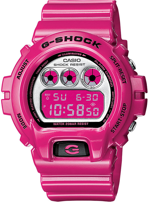 G-Shock Casio G-Shock Horloge DW-6900RCS-4ER Roze Crazy Colors Collection Digitaal Roze