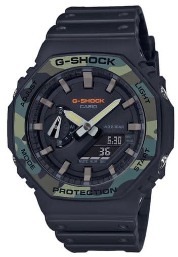 G-Shock Casio G-Shock GA-2100SU-1AER camouflage horloge Zwart