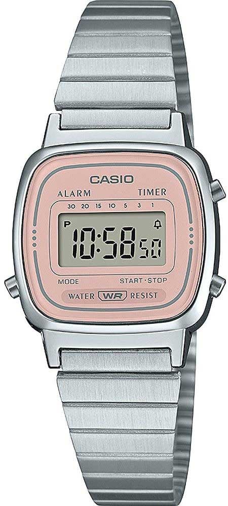 G-Shock Casio Vintage LA670WEA-4A2EF Zilverkleurig digitaal horloge Zilver