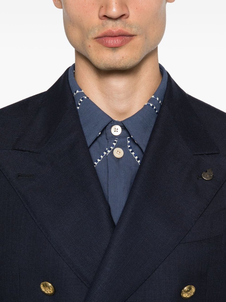 Gabriele Pasini Tailored Wide Lapels Double-Breasted Blazer Zwart