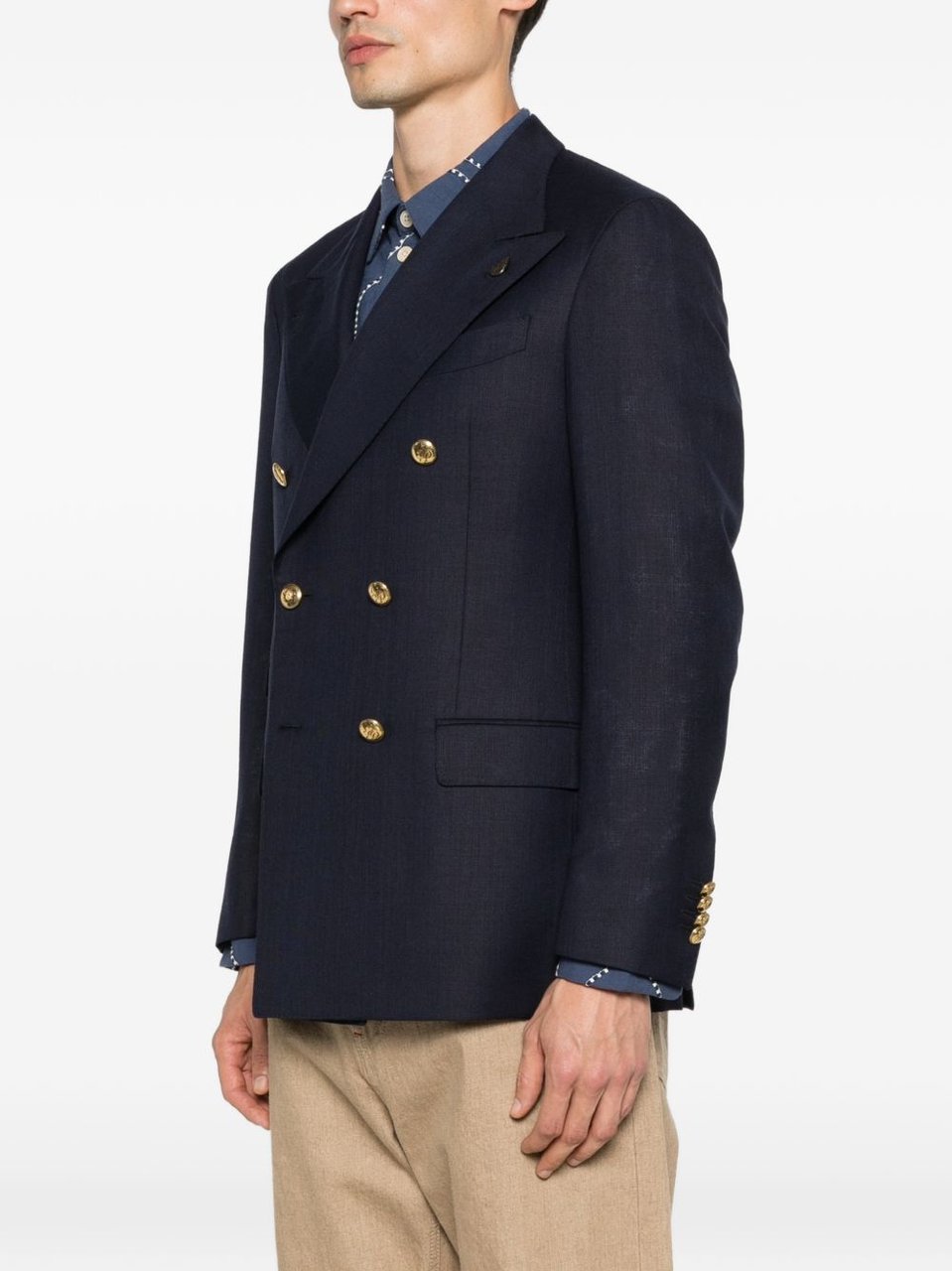 Gabriele Pasini Tailored Wide Lapels Double-Breasted Blazer Zwart