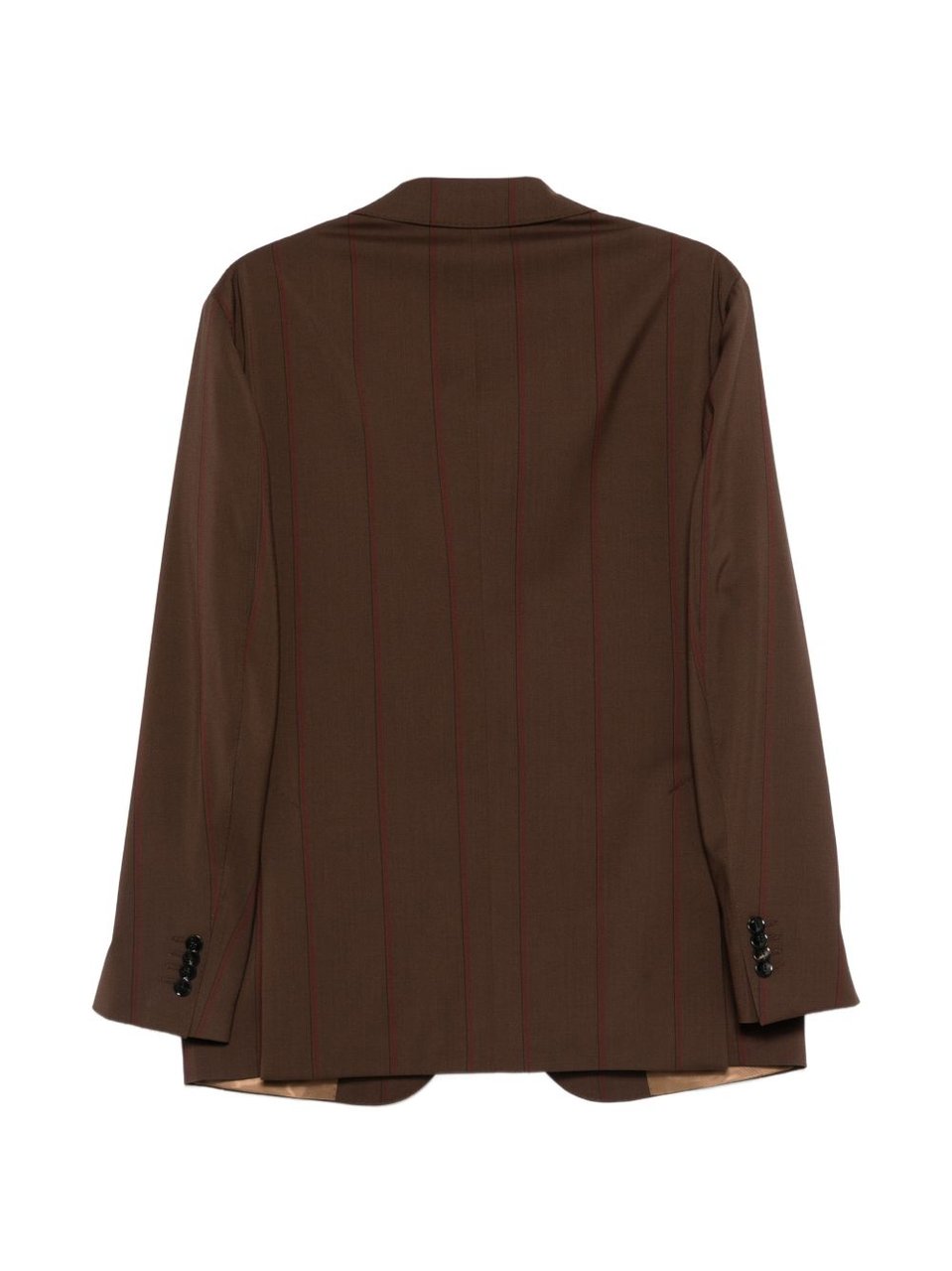 Gabriele Pasini Tailored Brown Pinstripe Suit Zwart