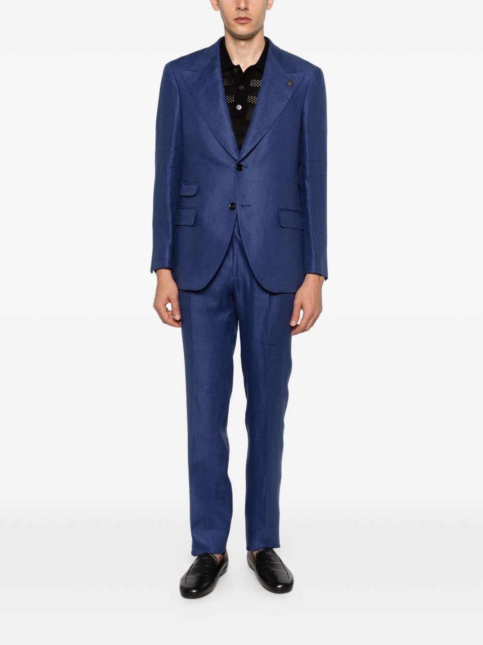 Gabriele Pasini Structured Blazer Flap Pockets Suit Blauw