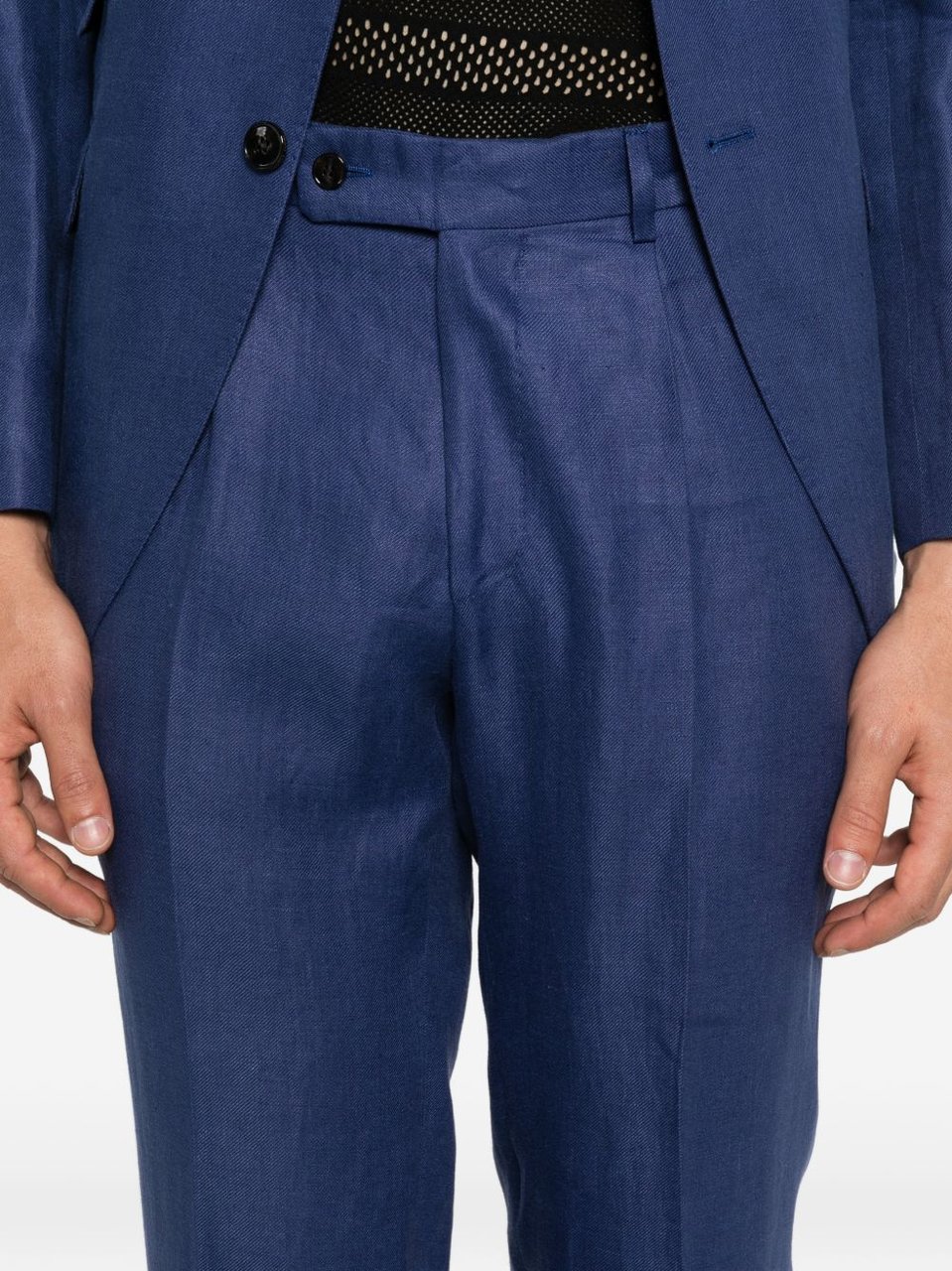 Gabriele Pasini Structured Blazer Flap Pockets Suit Blauw