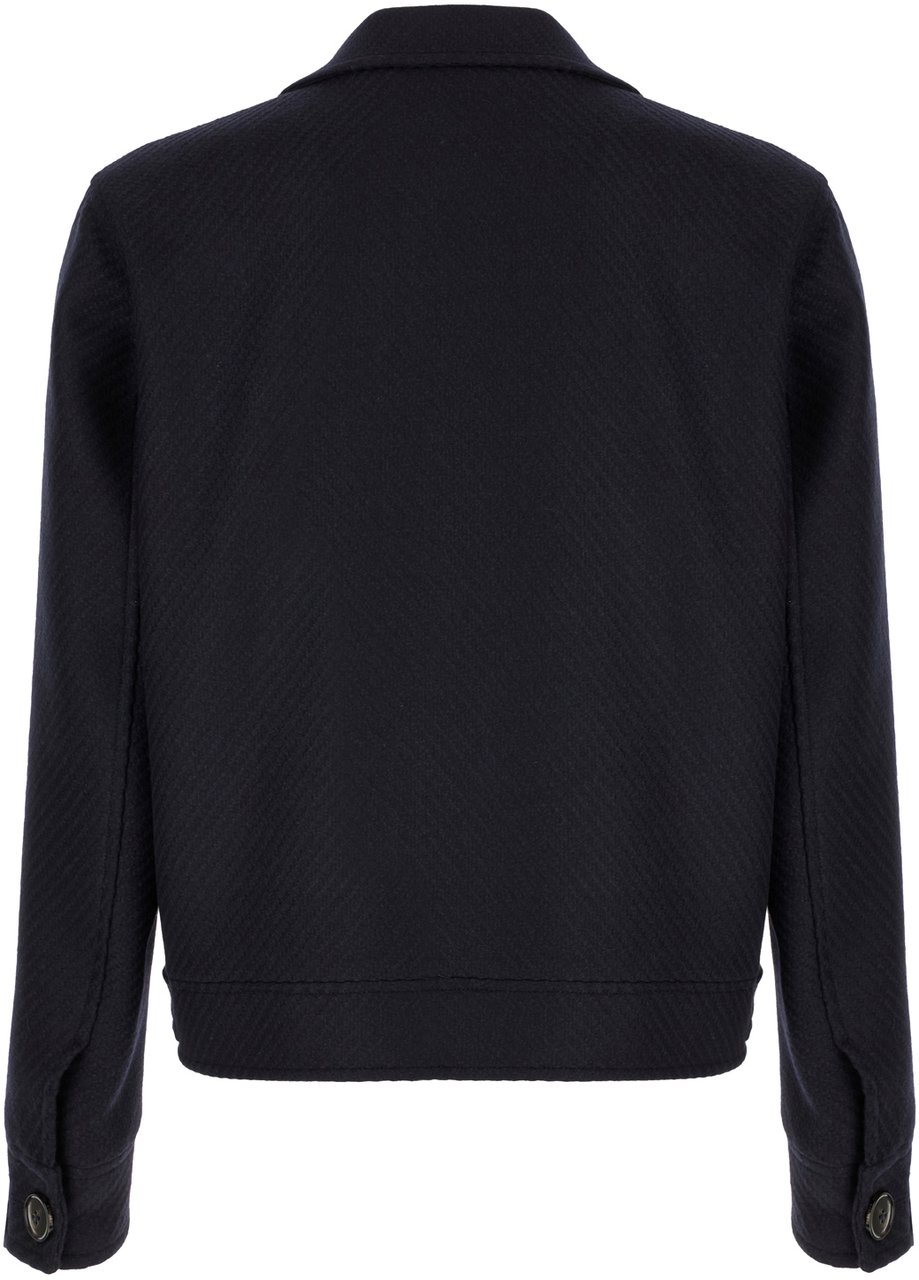 Gabriele Pasini Gabriele Pasini Midnight blue wool blend jacket Blauw