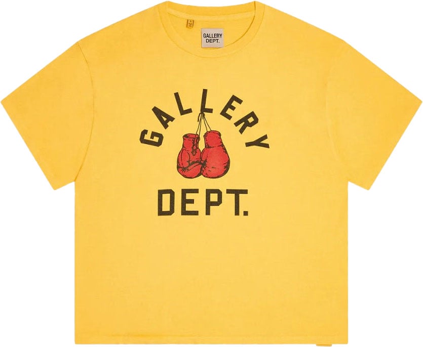 GALLERY DEPT Gallery Dept. Boxing Merch Tee 'Goud Geel' Geel