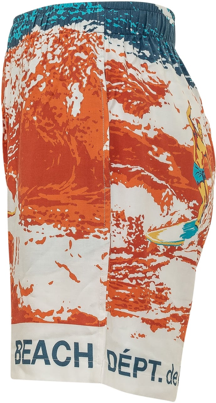 GALLERY DEPT Bermuda Surf Zuma con Stampa Grafica Divers